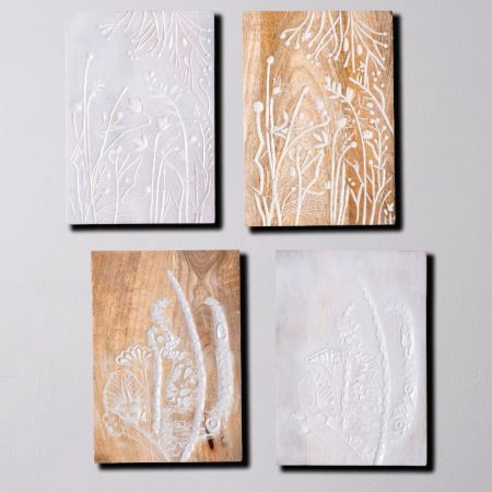 Winters Whisper Wall Plate Set of 4